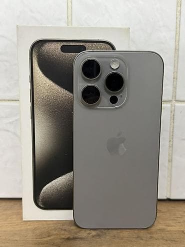 iphone 8s plus: IPhone 15 Pro, 256 ГБ, Natural Titanium, Коробка, 85 % — 1