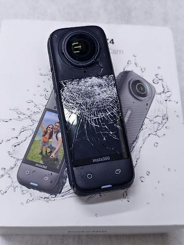 Insta360 x4 на запчасти. Разбит экран, не включается. Комплект коробка