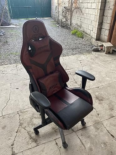 Башка эмеректер: Оюн үчүн кресло, Колдонулган, Дөңгөлөктүү, түсү - Кызыл, Экокожа — 2