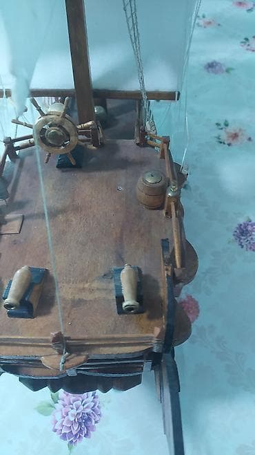 стант проект: Деревянная модель парусного корабля ручной работы. - Материал: дерево — 5