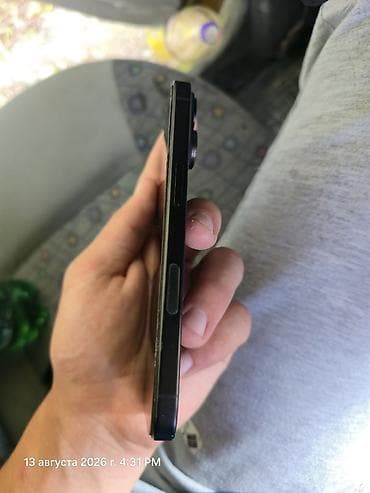 15 plus: IPhone 16, Б/у, 256 ГБ, Black Titanium, Чехол, 91 % — 2