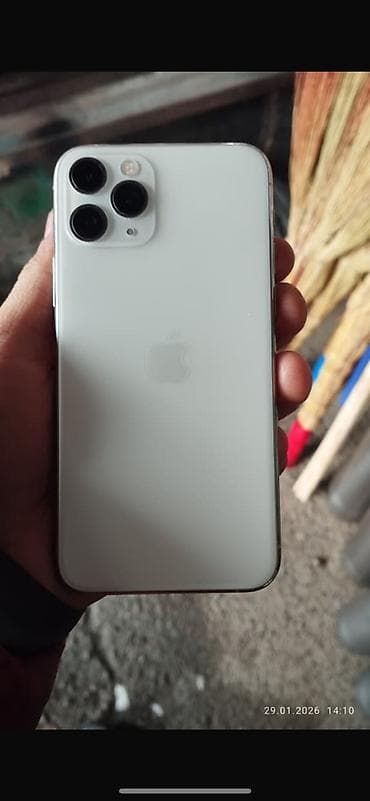 redmi note 11 pro цена в бишкеке 256 гб: IPhone 11 Pro, Серебристый, Защитное стекло — 3