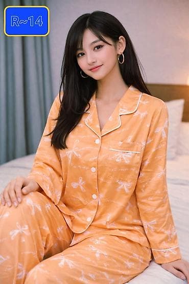 Женские пижамные комплекты с длинным рукавом - Формат: рубашка на