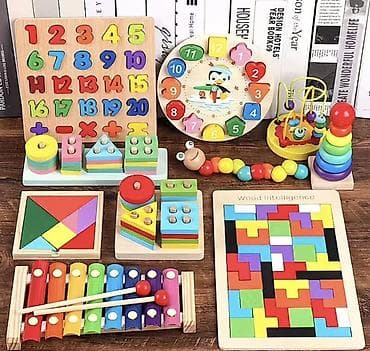 Оюнчуктар: Набор развивающих деревянных игрушек для малышей. Состав: - — 1