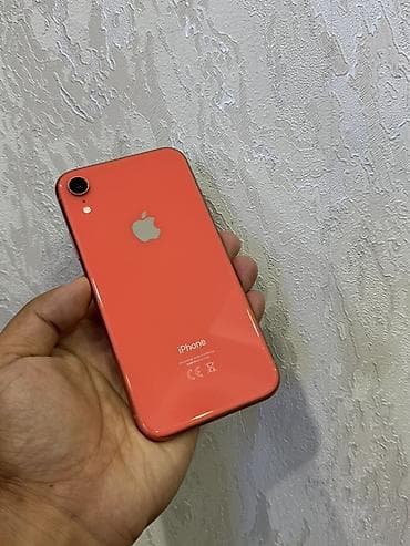 IPhone Xr, Б/у, 128 ГБ, Коралловый, Защитное стекло, Чехол, 100 %