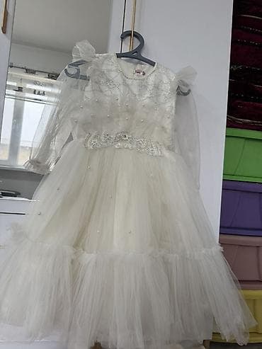 спец одежда бу: Детское платье, цвет - Белый — 1