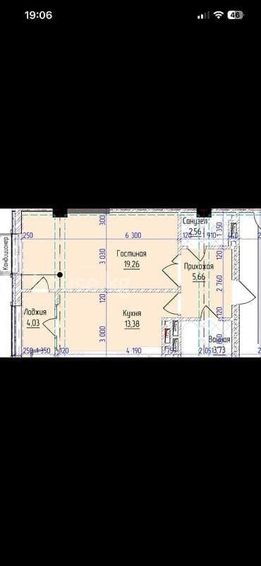 Квартиры: 1 комната, 48 м², Элитка, 4 этаж, Готовая ПСО (под самоотделку) — 2