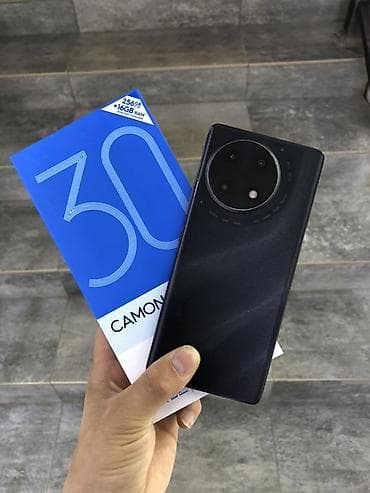 Tecno Camon 30S, Б/у, 256 ГБ, цвет - Черный, 1 SIM, 2 SIM