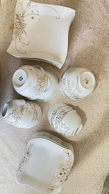 Ашкана буюмдары: Набор посуды и сервировочных блюд - Комплект столовой посуды из — 1