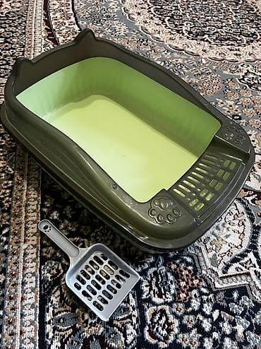 палетный ящик: Полный стартовый набор для кошки: Лоток + Лопатка + Пуходерка + Корм + — 2