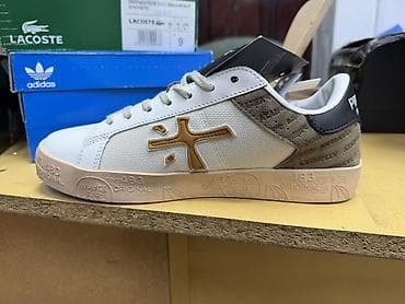 Кеды Premiata (линейка White/Air Force, подошва с рельефными надписями