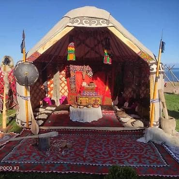 тамада хан: Аренда юрты, Каркас Деревянный, 65 баш, Казан, Посуда, С полом — 10