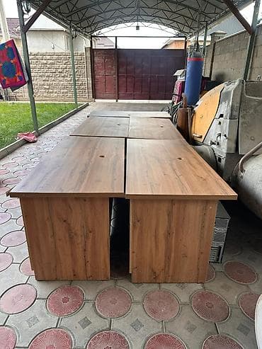 столы офисные: Комплект офисной мебели, Стул, ДСП, цвет - Коричневый — 5
