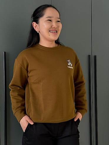 женские батники: Свитшот, С надписью, 2XL — 4