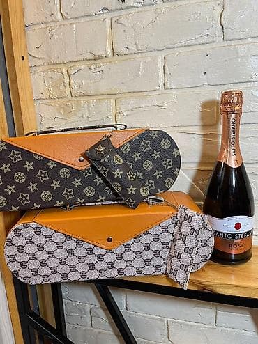 Подарочный кейс для вина 2 вида: Бежевый / Коричневый • Кейс(с