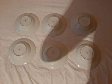 старые посуды: Продаю набор винтажных больших суповых тарелок Thun, Чехословакия — 4