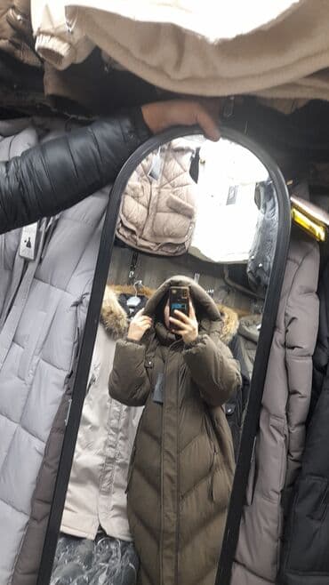 шерстяные кофты женские больших размеров: Пуховик, Длинная модель, С капюшоном, XL — 5