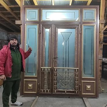 красска ворот: Металлическая дверь на заказ, Двухстворчатая, Железная — 2