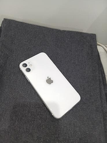 IPhone 11, Б/у, 128 ГБ, Белый, Зарядное устройство, Защитное стекло, Чехол, 96 %