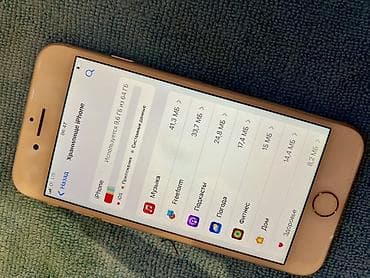 айфон 7 с: IPhone 8, 64 ГБ, цвет Gold - Touch рабочий - True Tone есть - Акб — 4