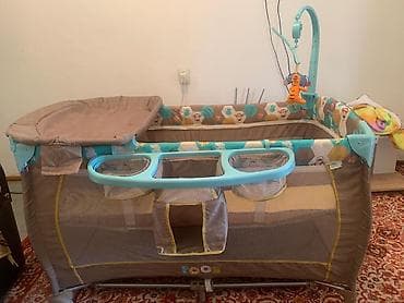 Двухъярусные детские кровати: Детская манеж-кроватка с комплектом аксессуаров Winnie the Pooh — 2