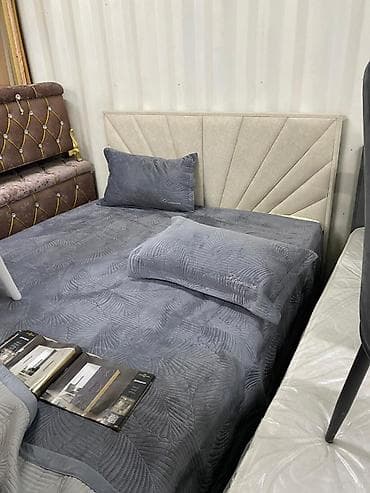 кравать односпальный: Односпальная кровать, Новый, С мягким изголовьем, длина - 190 см — 7