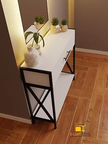 консольный стол: Консоль/прихожая в стиле лофт от E-LOFT STEEL. - Габариты: ?90 см — 6