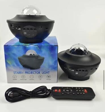 проэктор звездное небо: 2 в 1 НОЧНИК + БЛЮТУЗ КОЛОНКА - 14 режимов освещения - колонка - — 5