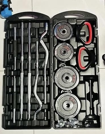 слики: Разборный набор для силовых тренировок в чемодане. Состав: - — 1