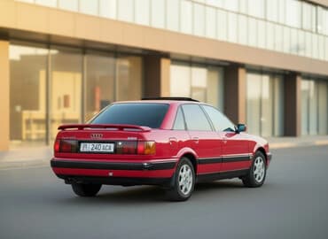 зимние шины бишкек: Audi 100 C4 седан, красный цвет, номер 05 KG 240 ACA. Основные — 1