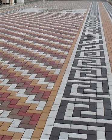 Плиткаларды төшөө: Укладка тротуарной плитки и брусчатки под ключ - Профессиональное — 3