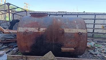 алюминиевые бачок: Металлическая горизонтальная цилиндрическая емкость (резервуар/бочка) — 2