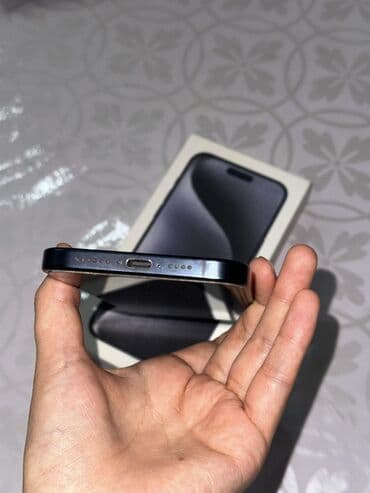 цена телефона айфон: IPhone 15 Pro Max, Б/у, 512 ГБ, Blue Titanium, Защитное стекло, Чехол, Коробка, 86 % — 3