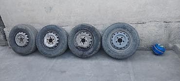 Колеса в сборе 225 / 70 / R 15, Лето, Б/у, Комплект, Легковые, Железные, отверстий - 5