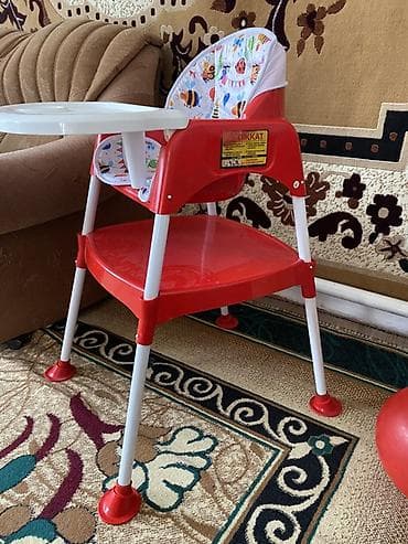 детские столы для кормления: Стульчик для кормления, Другой бренд, Металл, Другой вид, цвет - Красный — 3