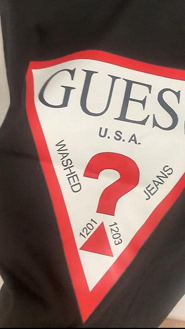 Личные вещи: Мужская футболка, L, XL, Guess, Новый, цвет - Черный, Платная доставка, Самовывоз — 2