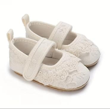 ботинки на каблуках: Нарядные пинетки/туфельки для девочки - Цвет: молочный (айвори) - — 1