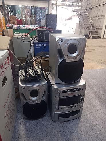 Динамиктер жана музыкалык борборлор: Музыкальный центр Panasonic с акустикой - Компонентный мини-центр — 1