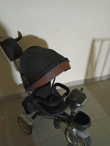 купить колеса на коляску бу: Коляска, цвет - Черный, Б/у — 1