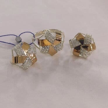 набор пандора: Серебряный Комплект напыление золотом пробы 925 Напыление золотом — 1