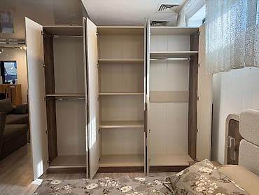 мягкая мебель в рассрочку бишкек: Спальный гарнитур, Двуспальная кровать, цвет - Бежевый — 5