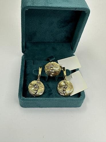 Набор украшений, Проба 585, Новый, Цвет металла: Белый, Желтый