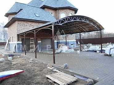 оконные стекла: Навес, Арочный, Металл, Поликарбонат — 1