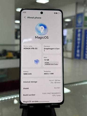 графика: Honor X9b, Б/у, 256 ГБ, цвет - Черный, В рассрочку, 1 SIM, 2 SIM — 3