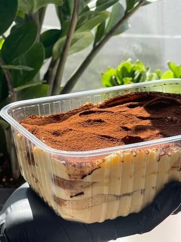 уголь каракече бешсары шабыркуль каражыра доставка бишкек купить фото: Тирамису в одноразовом контейнере семейного формата. - Десерт из — 4