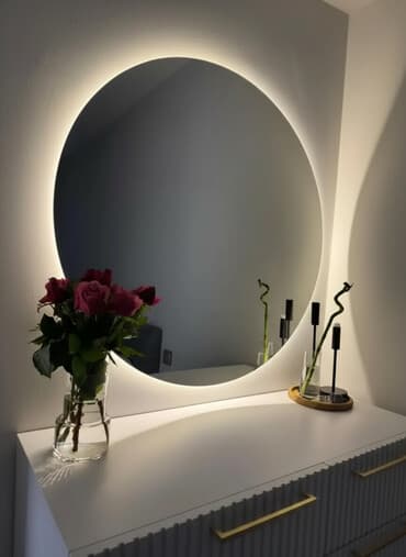 столешницы в ванную на заказ: Зеркала с подсветкой и без, под заказ по индивидуальным размерам и — 1