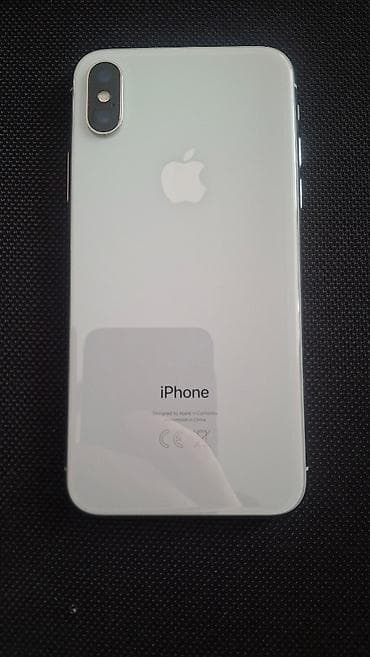 iohone x: IPhone X, Б/у, 64 ГБ, Белый, Чехол, 72 % — 1