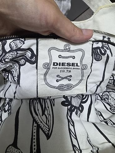 Аксессуары: Классическая сумка, Diesel, Китай, Материал: Хлопок, Застежка на молнии, Женские, Б/у — 3