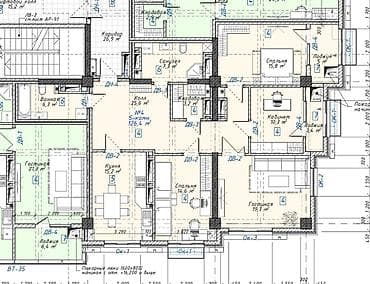 kant flat: 4 комнаты, 124 м², Элитка, 22 этаж, Готовая ПСО (под самоотделку) — 3