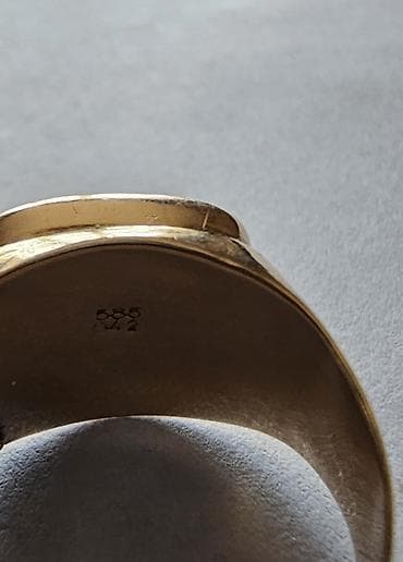 Кольца: Кольцо, Печатка, Проба 585, Унисекс, Агат, Советские (СССР), Б/у — 5